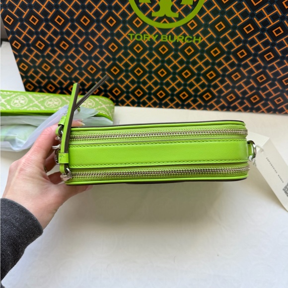 Tory Burch Miller Goat Mini Crossbody Bag Monster Silver Neon Green - Picture 6 of 10